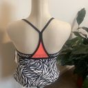 Nike  swim tank Black White animal Tankini Top Racer Back Neon Accents Size small Photo 7