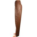 Aritzia  Wilfred Brown Faux Leather High Rise  Straight Leg Pockets Ankle Pants 6 Photo 1