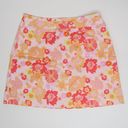 St. John’s Bay Vintage 90s St. Johns Bay Pink & Orange Floral Mini Skirt Skort Photo 3