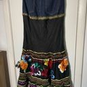 Vintage Collection beaded, denim Rick rack velvet floral linen maxi skirt S Photo 8