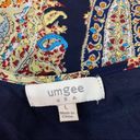 Umgee  Boho Paisley Print Big Bow Tunic Dress Size Large Photo 9