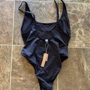 SKIMS New  Signature Swim Scoop Neck One Piece Onyx Size Large Photo 3