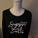 Nine West  Support Black Woman Sweatshirt NWT large Photo 1