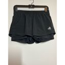 Adidas  Climalite 2 in 1 Shorts Built in Spandex 3 Stripe Logo Black Small Photo 2