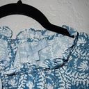 Hill House NWT  Blue Linear Floral Poly Crepe The Millie Top Size XL Photo 3