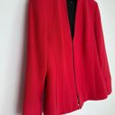 Lafayette 148  New York Red Tara Seamed Scuba Zip Front Jacket Blazer Size 10 Photo 4