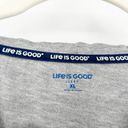 Life is Good  Womens Lounge Sleep Coffee Start Me Up Long Sleeve Top XL Gray Photo 3