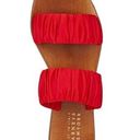 Barney’s New York Red Satin Double-band Sandals Photo 2