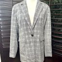 Nordstrom  Women's Gray Plaid Single Button Blazer M NWOT Photo 0