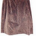 J. McLaughlin  Womens Leopard Animal Printed Velvet Mini Skirt Size 6 Brown Photo 3