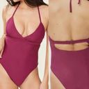 ANDIE  Swim Plum Purple Lagos Low Cut One Piece Swimsuit Sz S NWT Photo 2