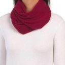 infinity MARTHA STEWART 2 ply Cashmere Cable Loop Ribbed  Scarf in Burgundy Photo 0