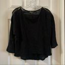 Absolutely Famous  Black 3/4 Sleeve Knit Blouse S Photo 0