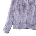 Rachel Zoe  Faux Fur Hooded Zip Up Jacket Coat Lavender Purple Size Small Photo 1