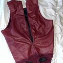 Nordstrom Maroon Leather Bodysuit Photo 2