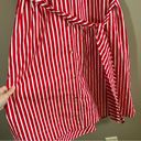 Maeve Anthropologie  Kiana Red and White Striped Shirt Midi Dress XS Photo 5