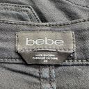 Bebe 🔃 Rhinestone Bling Crystal Embellished Back Logo Black Denim Jean Shorts Photo 4