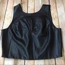 J.O.A. NWT Vegan Leather Crop Top - Black - Large Photo 8