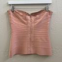 Herve Leger  Pink Bandage Strapless Top Photo 8