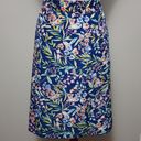 Talbots  blue floral pull on a-line skirt size 16 Photo 4