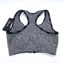 Bebe Sport Women's Front Zip Seamless Mini Logo Tape Sports Bra Photo 5