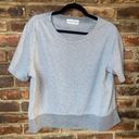 Cathy Daniels  Gray White Striped Short Sleeve Top Women's Size Large Photo 0