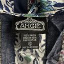 Angie  Kimono Small Blue Floral Boho Ruana Wrap Shawl Women's Size S Photo 2