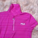 FILA  Golf Woman’s Pink Fitted 1/4 Zip Tee Size Small Photo 1