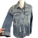 Rails  Knox Denim Trucker Jacket Women Size Large Vintage Wash Distressed Cotton Photo 4