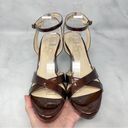 Jessica Simpson NEW  Jilly Bronze Metallic Platform Wedge Sandal Heels Brown 9.5 Photo 5