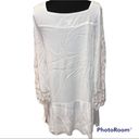 Xhilaration  White Gauze Square Neck Embroidered Tunic Dress size Medium Photo 3