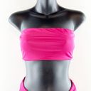 Naked Wardrobe  Bandeau Strapless Cheeky High Cut Bikini Pink Medium Photo 3