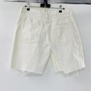 Free People  Mid Rise Boyfriend Distressed Bermuda Shorts in White Sz 25 NWT Photo 2