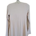 Klassy Network  Crew Neck Long Sleeve Ribbed Maxi Dress Cream White Size Medium Photo 3