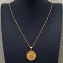 Zodiac 18K Gold plated Taurus  Sign Quarter Coin Pendant 20” Necklace 15.7g Photo 5