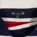 Iris Red, White & Blue Striped Cropped Tube Top - Small Photo 2