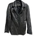 Marc New York  Andrew Marc Vintage 1980s Black Soft Leather Jacket Womens XL Goth Photo 1