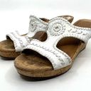 Jack Rogers  White Leather Cork Wedge Sandals Women's 7.5 US Photo 0