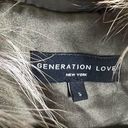 Generation Love  Georgina Asiatic Raccoon Bomber Jacket in Olive Green Sz S Photo 3