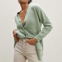 Everlane  The Oversized Alpaca Pocket Cardigan Button Front Wool Green (M) Photo 0