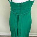 Jessica Simpson  Womens Strapless V Neck Pleated Midi Dress Green Size S Photo 5