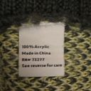 Nine West  fuzzy, mock turtleneck sweater in yellow & gray plaid size large Photo 10