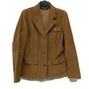 Eddie Bauer  Womens Brown Tan Corduroy Blazer Long Sleeve Stretch Jacket Photo 0