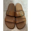 Sorel  “Roaming” Buckle Slide Camel Brown Leather Slip On Sandal Women’s Size 10 Photo 1