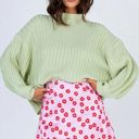 Princess Polly Green Ribbed Sweater Photo 0