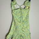 ZARA Women’s Green Floral Cut Out Mini Dress Photo 0