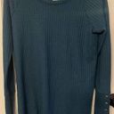 Chaser  Women's Medium Faux Button Sleeve Thermal Waffle Knit Top Shirt Teal Photo 0