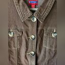 Westport  Woman Size 22/24 Brown Denim Jacket • Long Sleeved Button Up EGUC Photo 5
