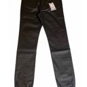 3x1 new  NYC ☏ Retro Track Pant Cropped Jeans ☏ Shiny Black Coated ☏ Elastic Hems Photo 0