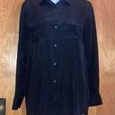 DKNY Black  Donna Karan New York Silk Button Down Shirt - Size SP Photo 0